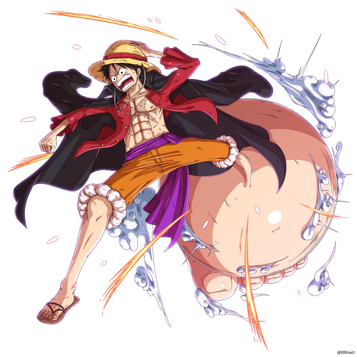 RT @00Enact: おれはモンキー・D・ルフィ!!!海賊王になる男だ!!!
