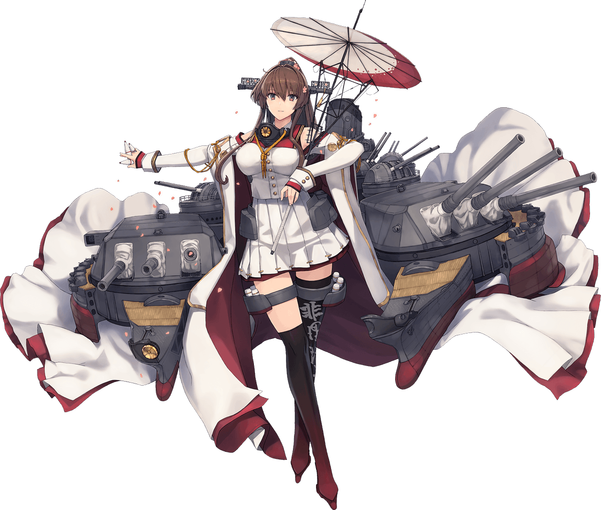 そういや大和改二重にしたので立ち絵と中破絵でも。やっぱりでかい