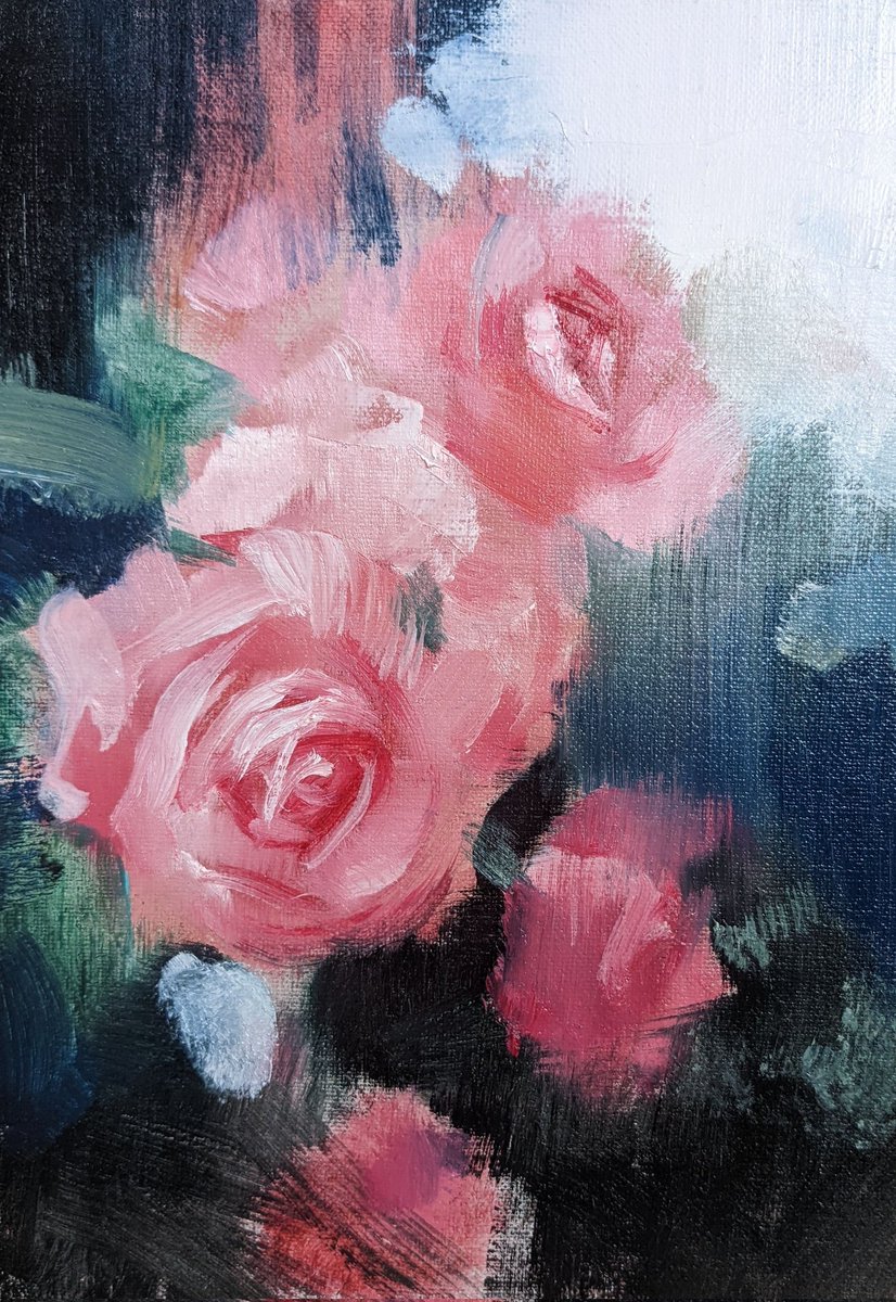 バラ」SM #薔薇#川畑太#花の絵#油絵#油彩