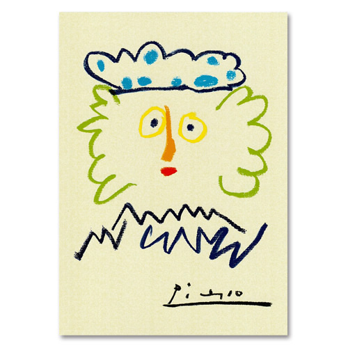 ピカソのカラフルな王様シリーズです👑 落書きのようなタッチと