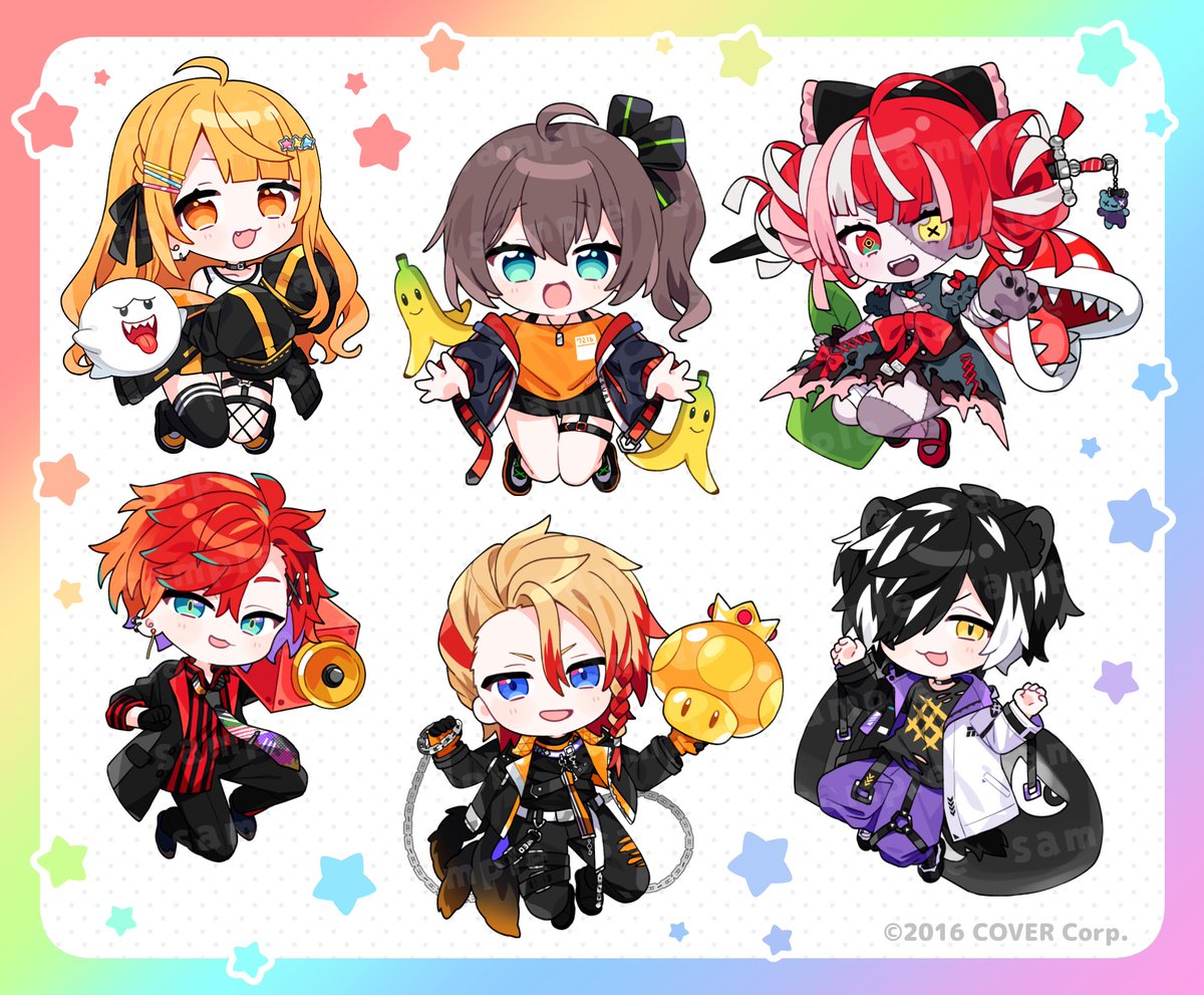 マリオカート8DX配信サムネイル用にSDイラストを描き下ろしさせて頂い