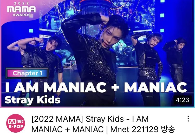 🏆2022 MAMA AWARDS🏆 スキズのパフォーマンス動画が Mnet公式より公開