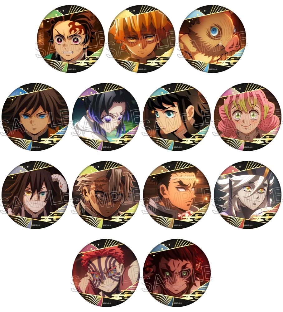 2025年12月発売予定 鬼滅の刃 箔押し缶バッジ Vol.3 ▽METAL BOX、36