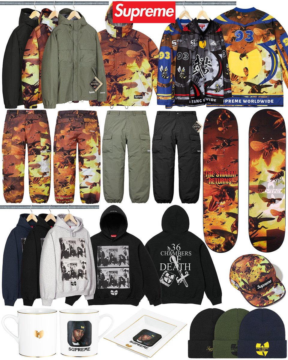Supreme x Wu-Tang Clan This week features the Supreme x Wu-Tang
