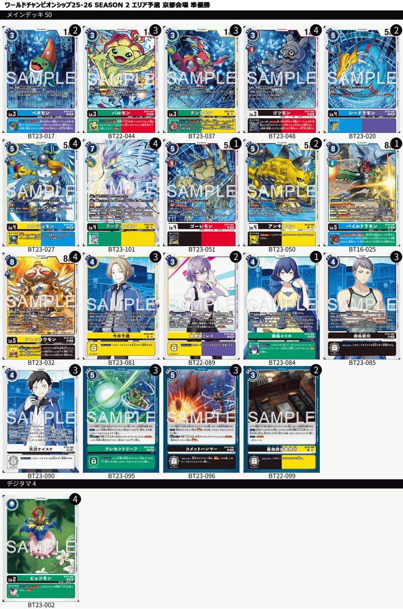 デジモンカードゲーム ワールドチャンピオンシップ SEASON 2 エリア