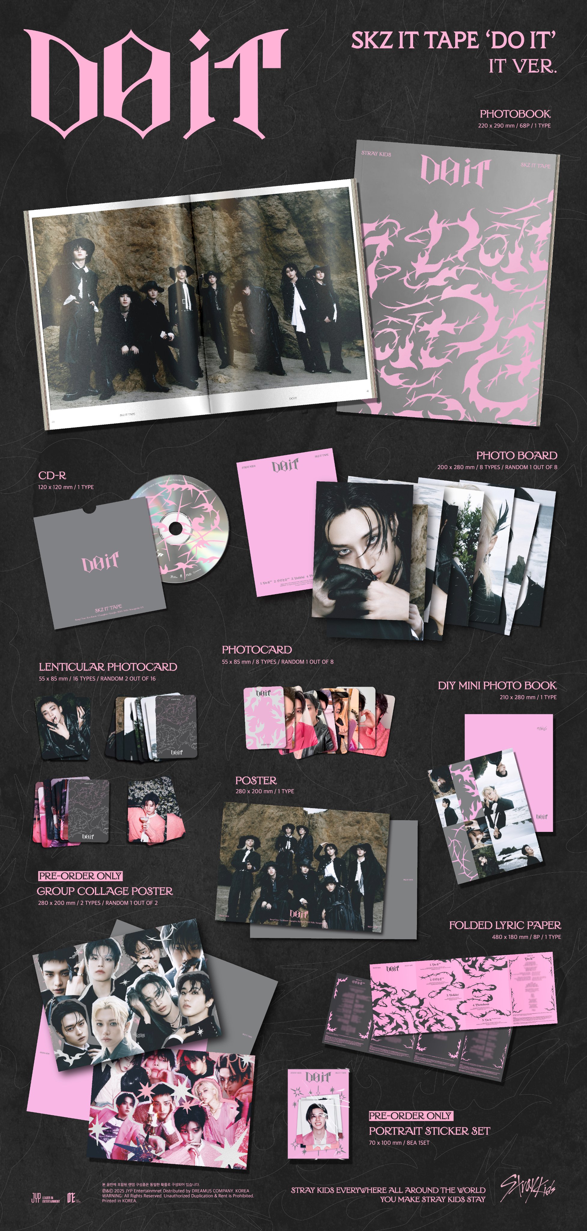 店舗特典トレカ一覧】Stray Kids(スキズ) アルバム「DO IT」形態の違い