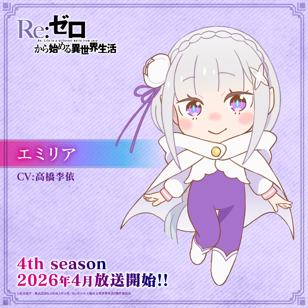 Re:ゼロから始める異世界生活 エミリア 高橋李依 サイン PP Reバース