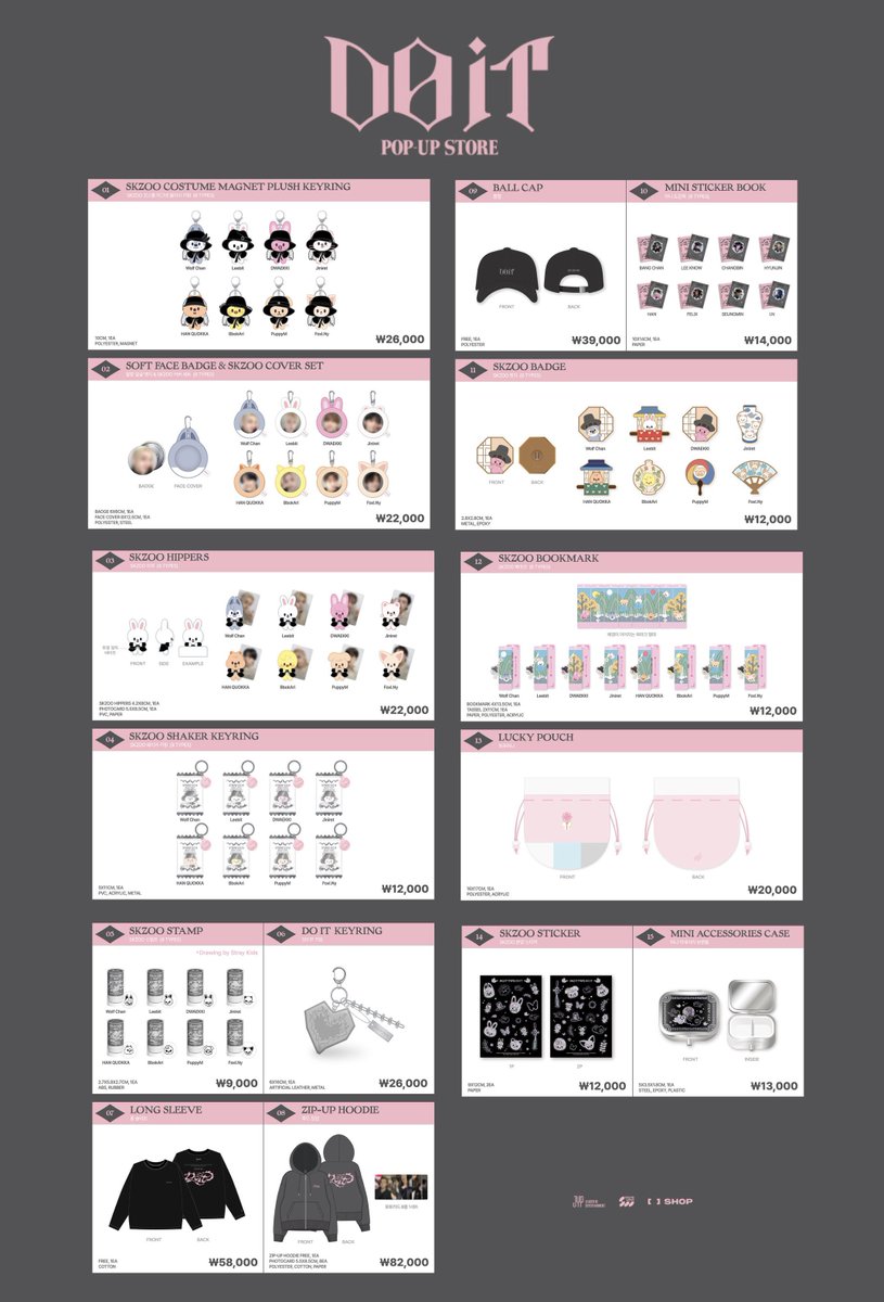 Stray Kids 'DO IT' POPUP STORE MD💗🩶 ポップアップのグッズ Qoo10に