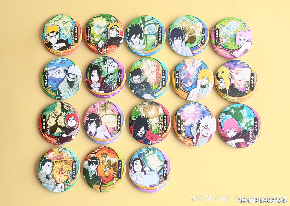 中国）SHONEN JUMP SHOP 火影忍者「疾风迅雷徽章」缶バッジ（ランダム