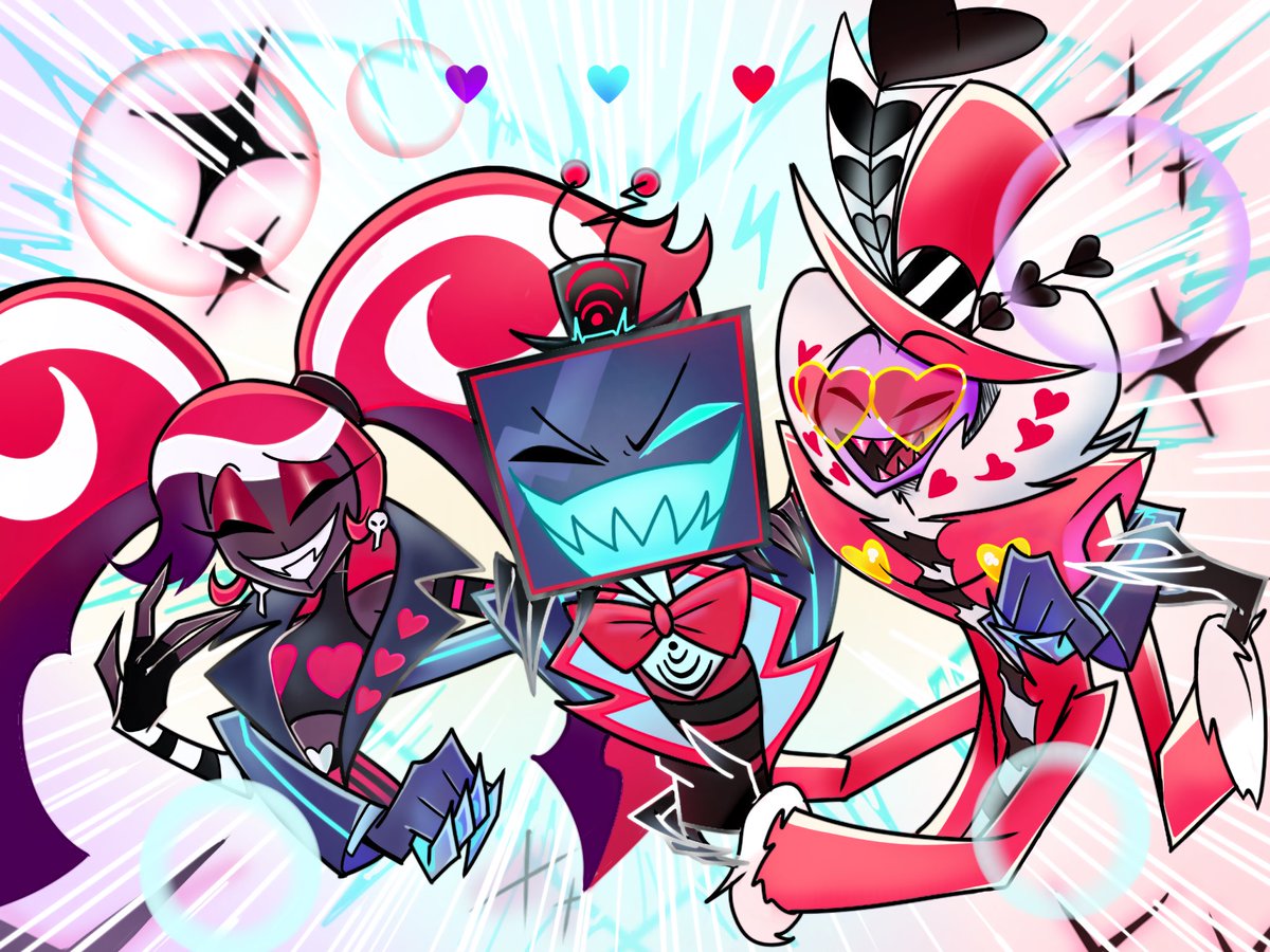 仲良しチームV📱📺🦋！！！！！ #HazbinHotelVox #ハズビンホテル