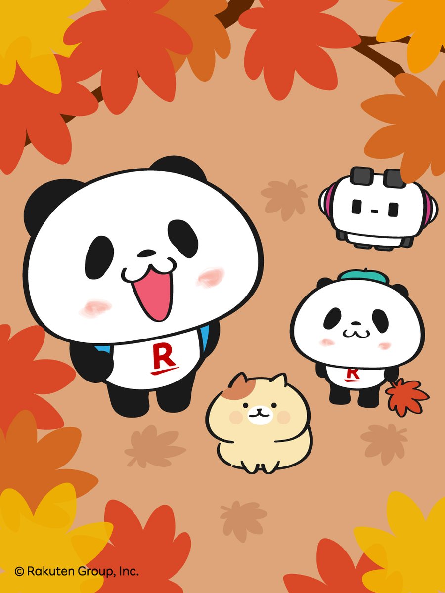 みんなで紅葉を観に来たよ！ #お買いものパンダ