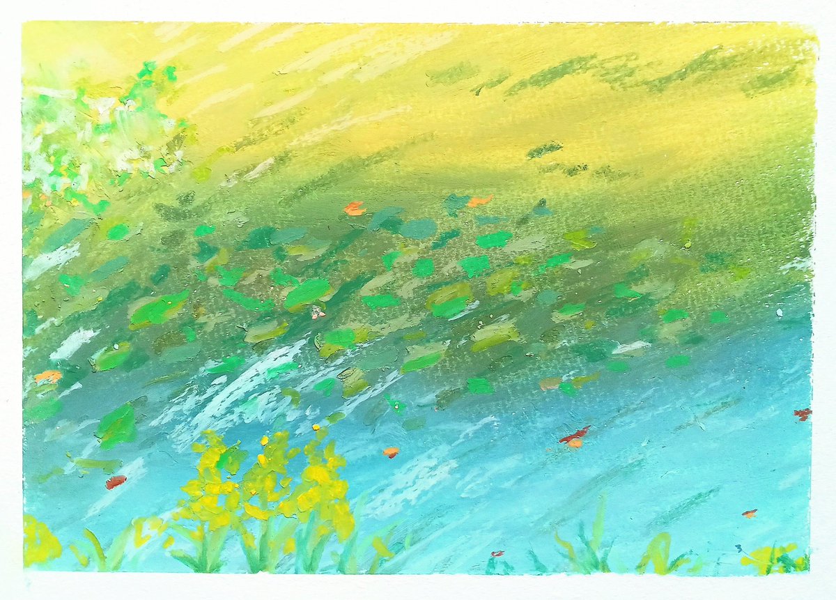 池のスケッチ ＃スケッチ ＃風景画 ＃風景スケッチ ＃風景イラスト