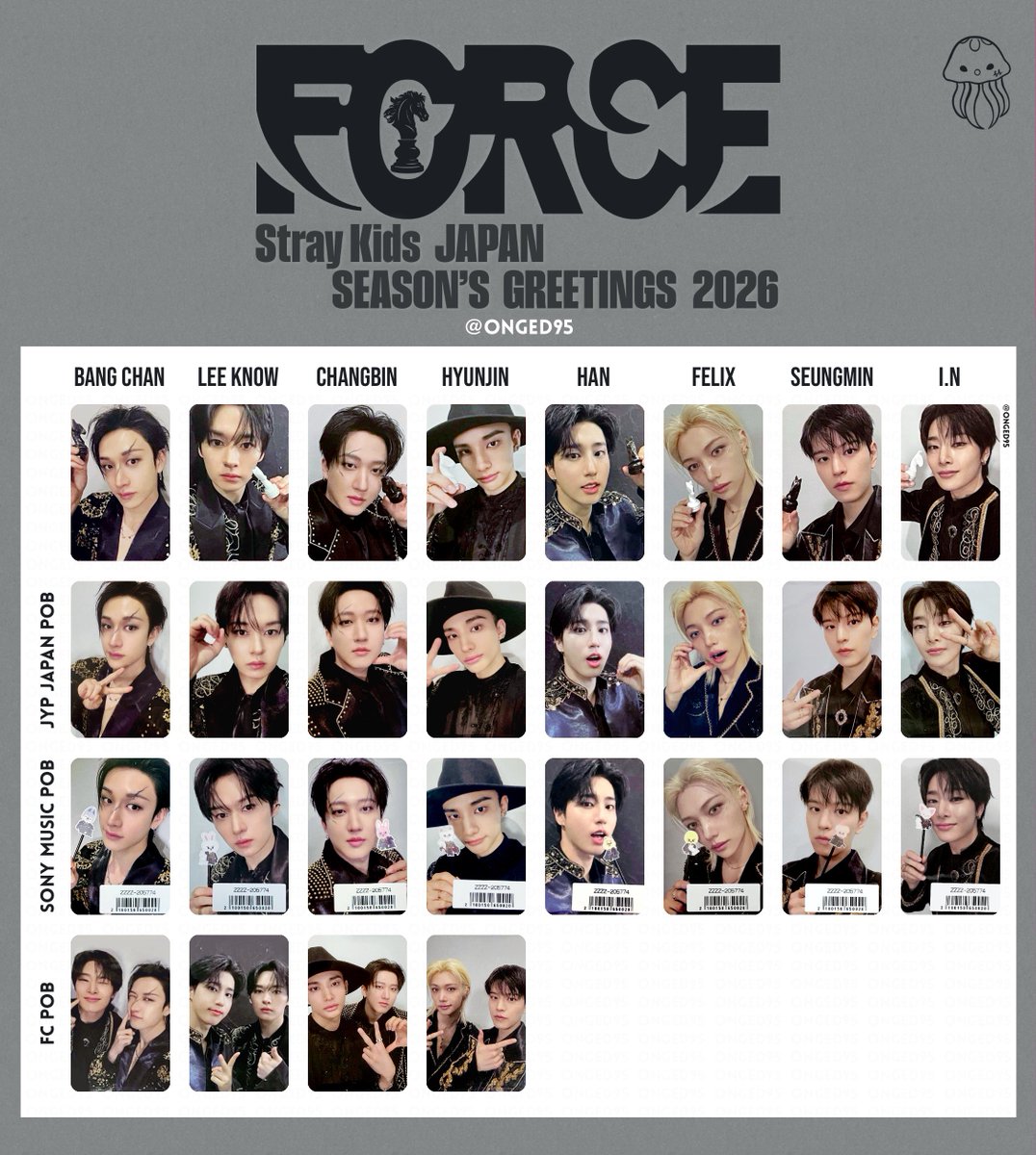Stray Kids シーグリ　2026 FC 特典　ユニットトレカ　コンプ 🤍🤍🤍 StrayKids 2026 SEASON'S GREETINGS [[STARLIGHT SUPPER CLUB