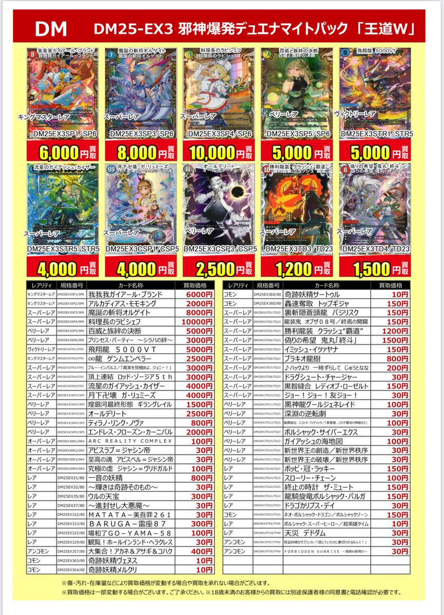 デュエルマスターズ #DM DM25-EX3 邪神爆発デュエナマイトパック「王道