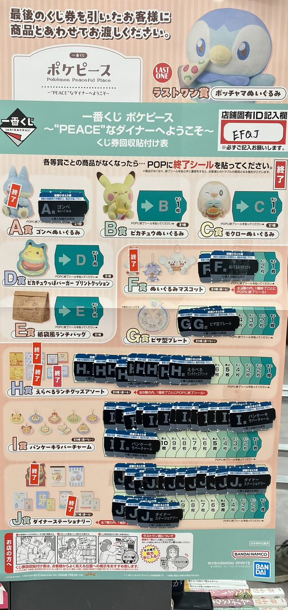 一番くじ #PEACEなダイナーへようこそ残り8️⃣回となりました