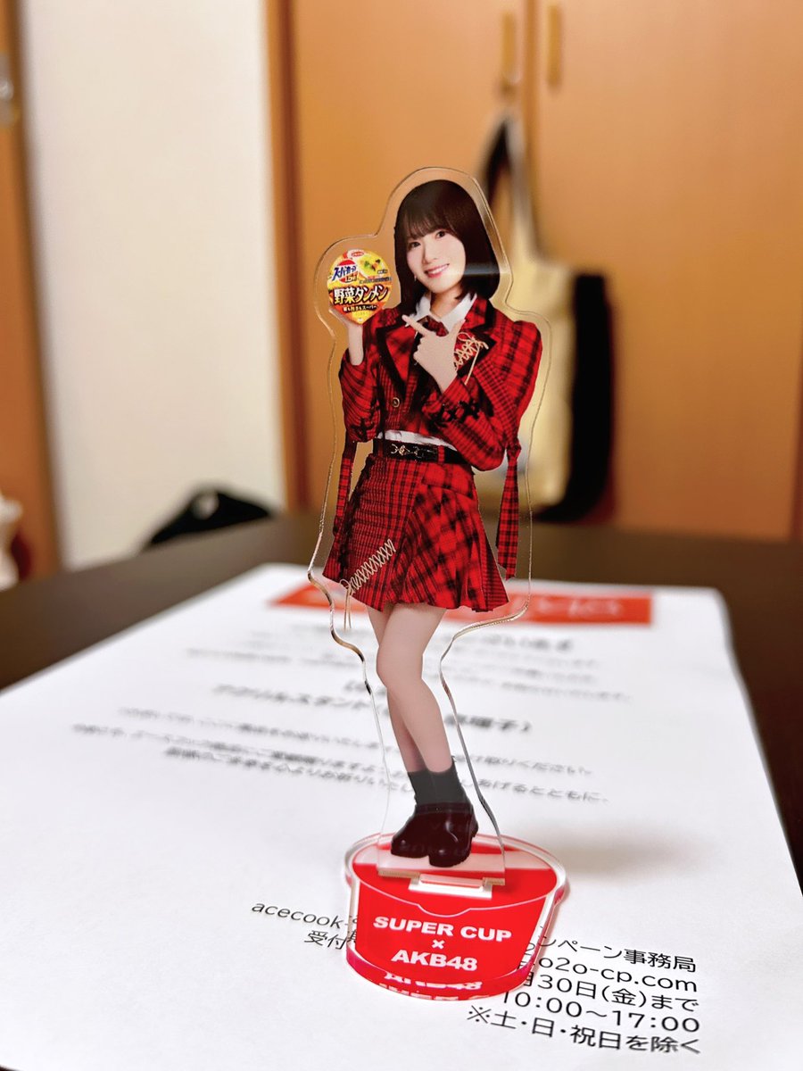 エースコック×AKB48キャンペーンB賞当選🍜アクスタが届きました