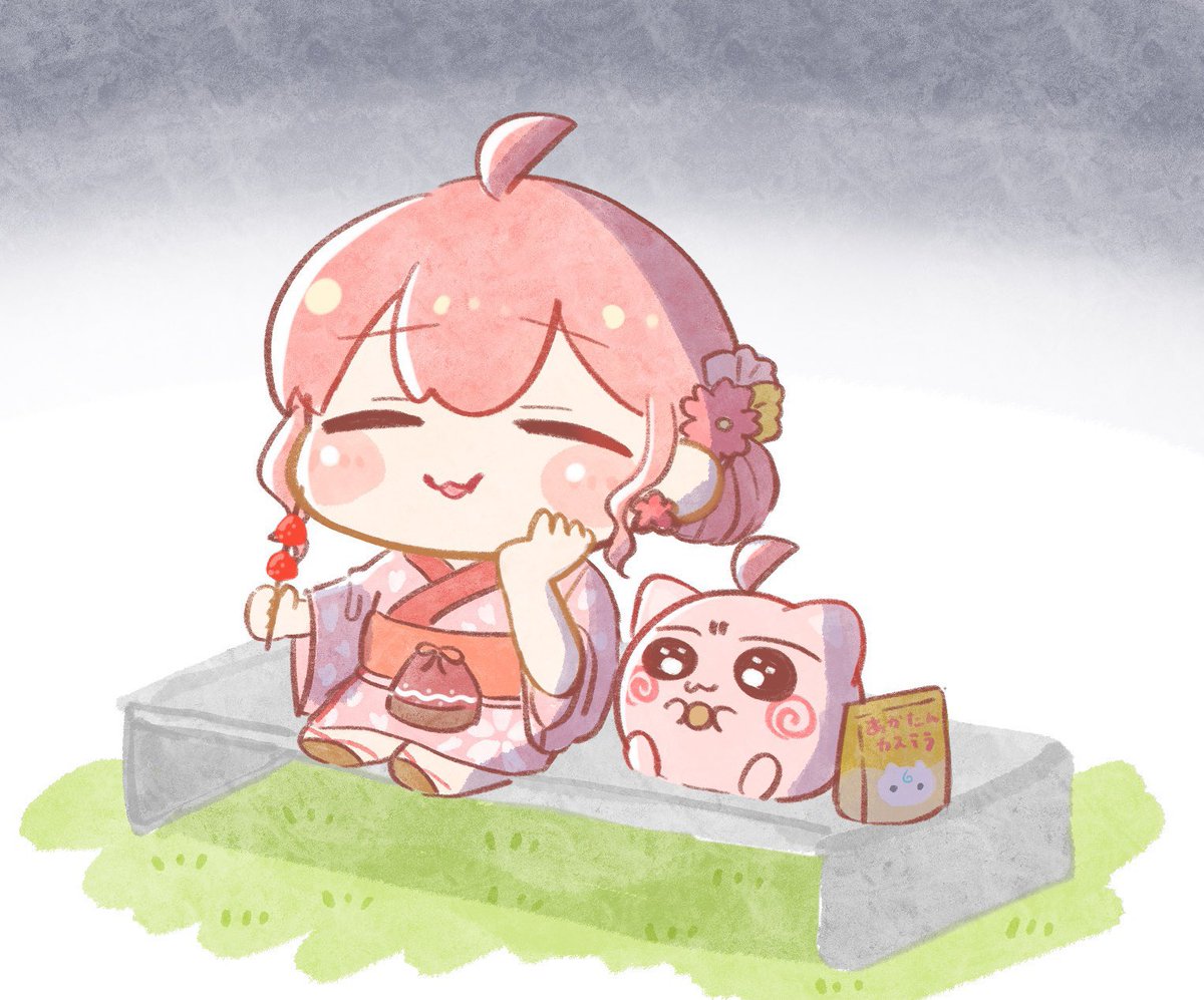 0期生集合🎆わくわく！ みんなで屋台のたべたいのとかみてる 夏祭り