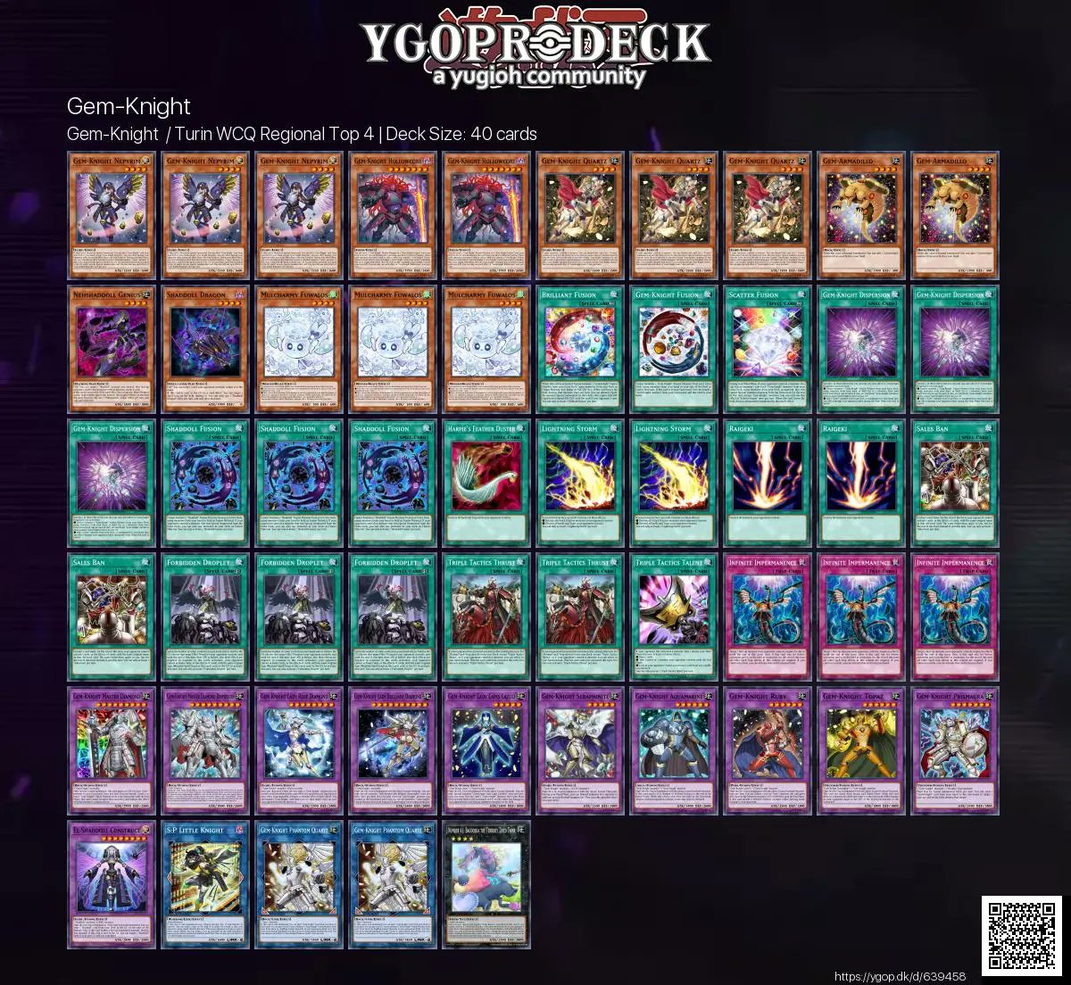 イタリア60人規模の大会で 後攻型【ジェムナイトシャドール】が トップ