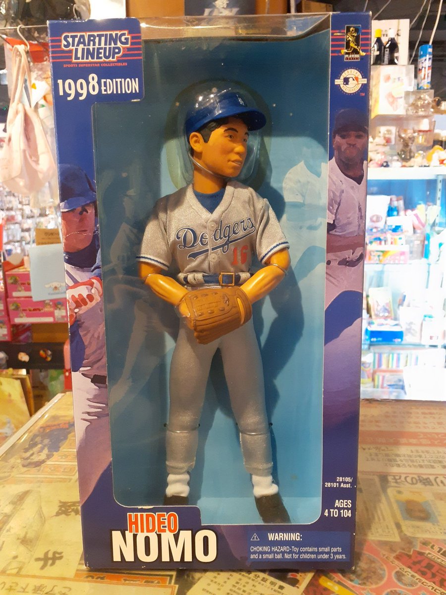 おはようございます ドジャース 野茂英雄のフィギュアをお持ち頂きまし