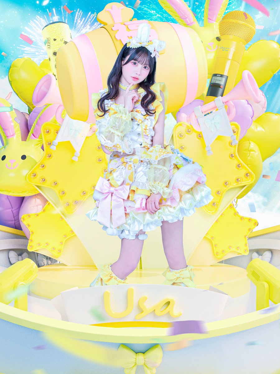 新アー写公開】 ♥福丸うさ ♡担当カラー 黄色 ♥うさと笑えば福きたる