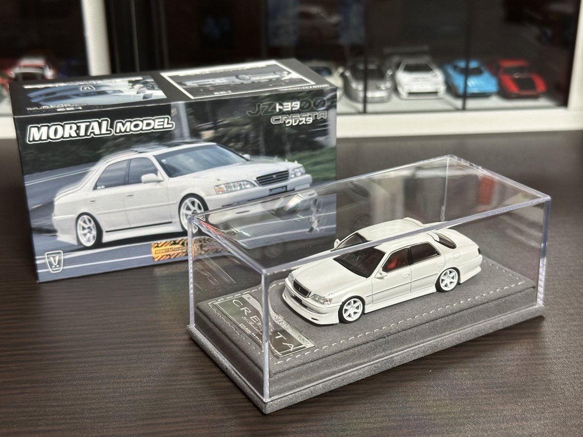 MORTAL MODEL 1/64 TOYOTA CRESTA JZX100 Whiteをお迎え。 100系の