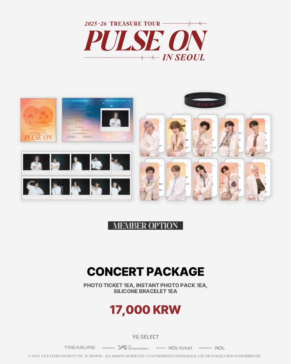 2025-26 TREASURE TOUR [PULSE ON] IN SEOUL OFFICIAL MERCH LINE-UP