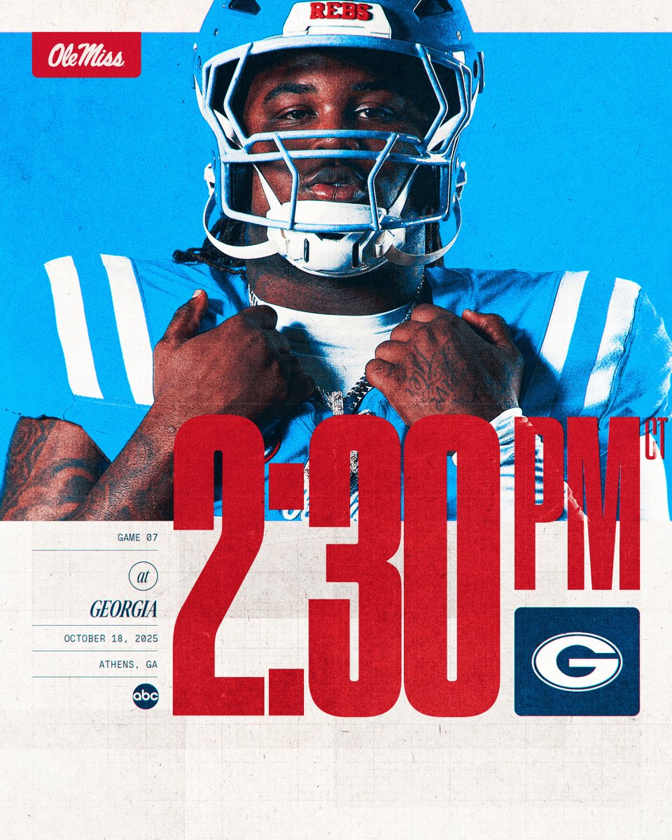 🚨Schedule Update🚨 🆚 Georgia 📍 Athens, GA 🕝 2:30 PM CT