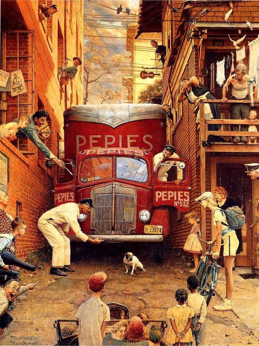 ノーマン・ロックウェル （Norman Rockwell、1894-1978） 『通行止め