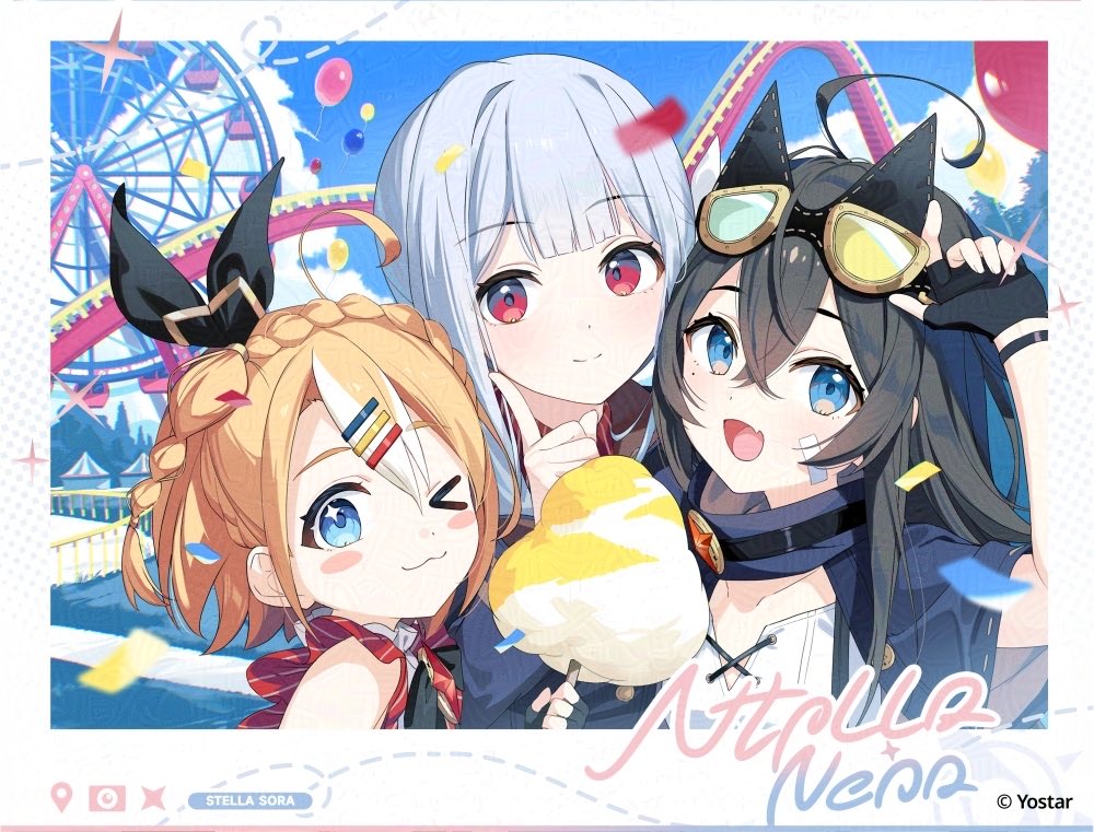 Yostar新作『ステラソラ』祝リリース！ 遊園地ではしゃぐトーナ