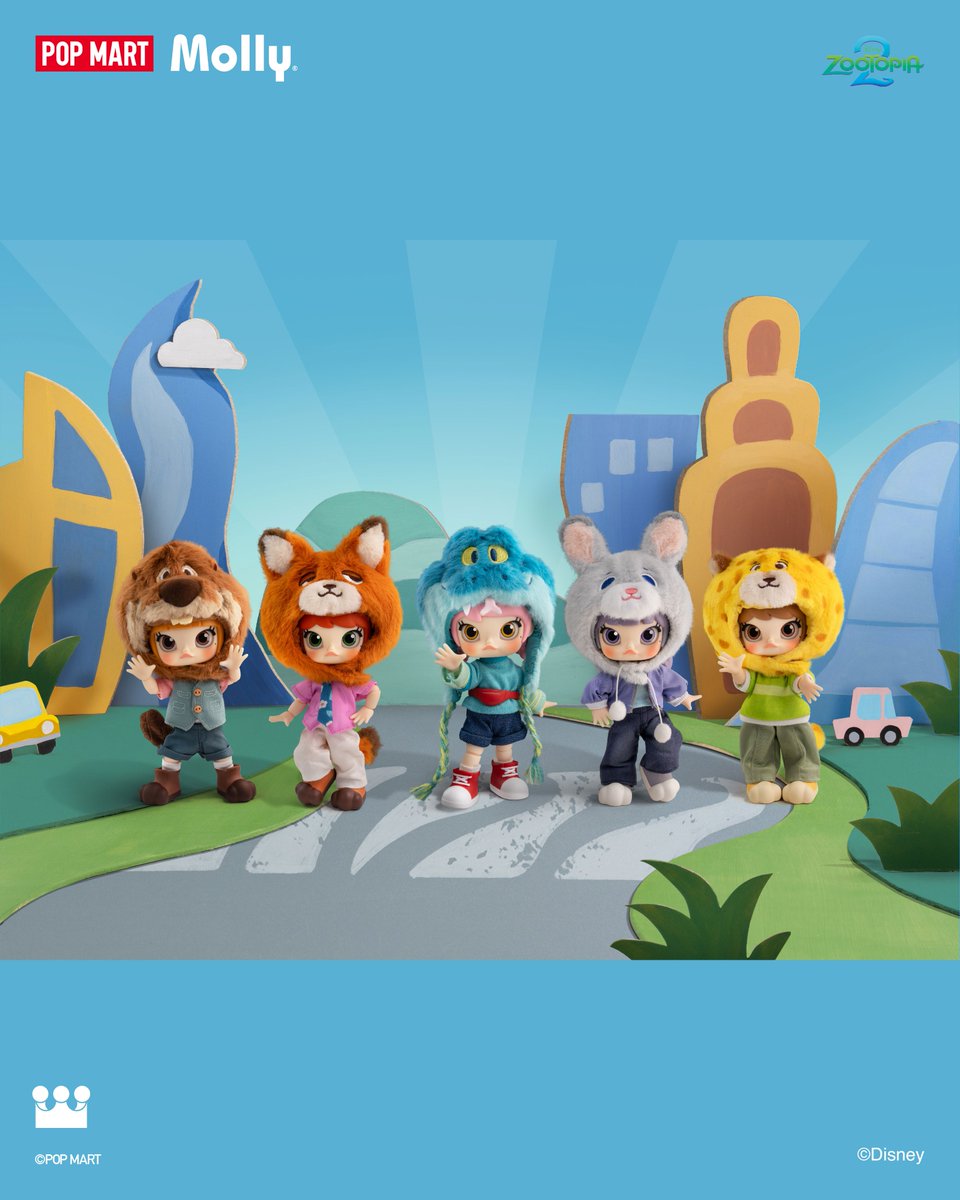 popmart Molly ズートピア2 シリーズ1⁄12アクションフィギュア