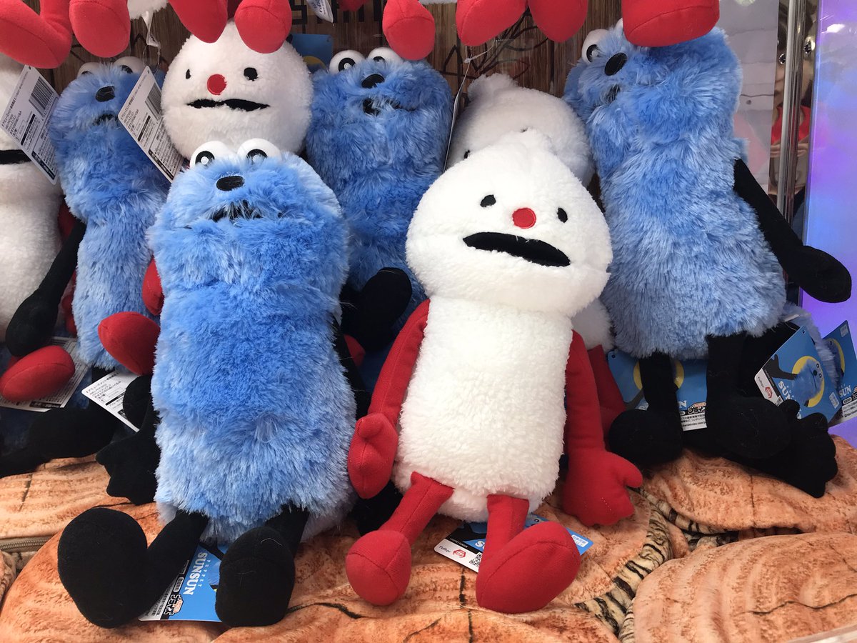 パペットスンスン』より スンスン と ノンノン が おすわりポーズで