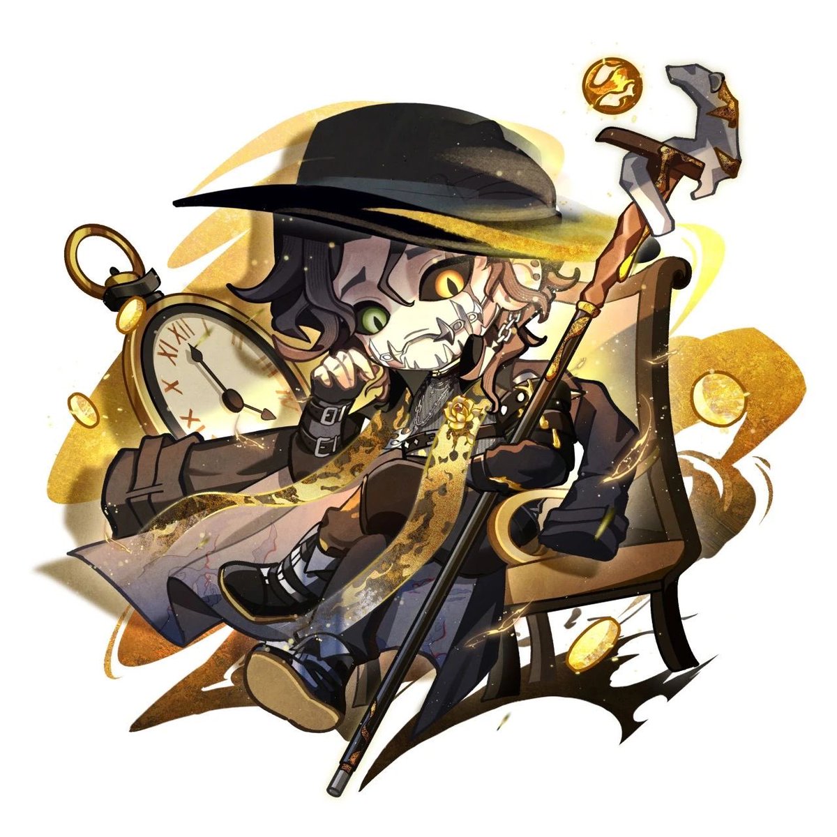 ミニキャライラスト】7/10〜登場衣装 ・隠者-UR衣装『金箔』 ・墓守