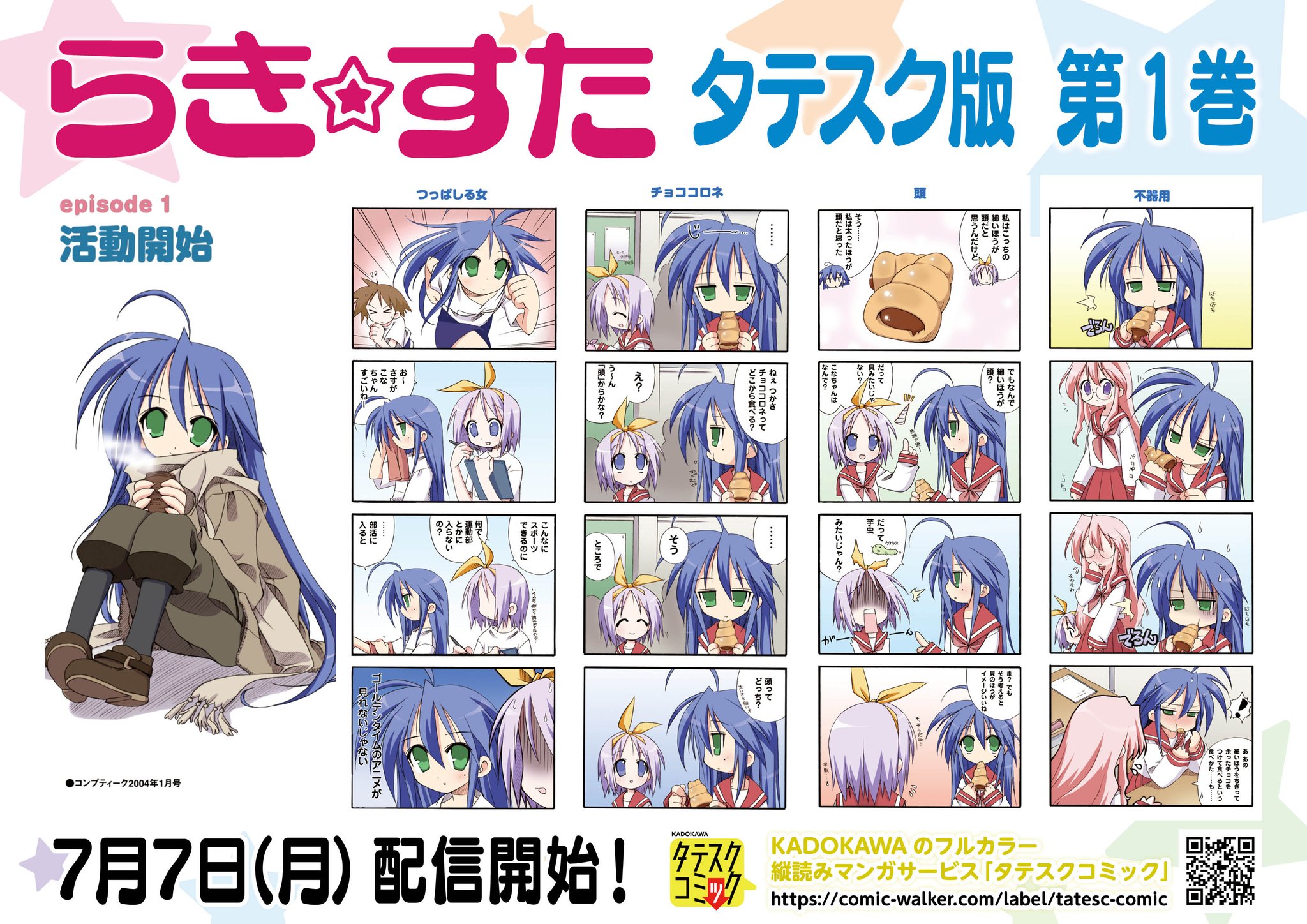 希少 らき☆すた 1巻表紙 額装複製原画 美水かがみ らきすた 希少 らき