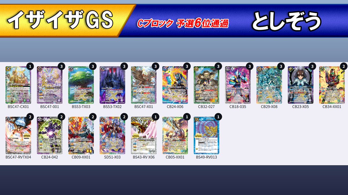 バトラーズツアー』東京会場 各ブロックの優勝者のデッキを公開！ くろ