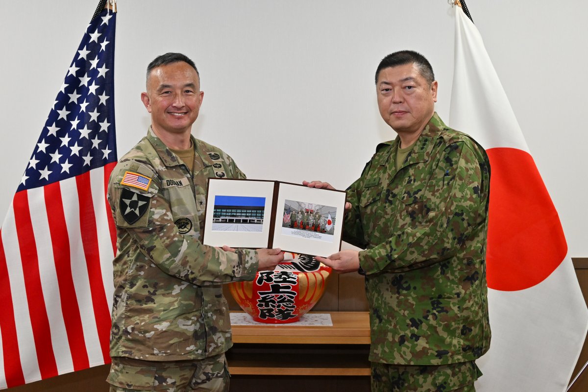 陸上総隊 は、 ＃在日米陸軍 （ ＃USARJ ）司令官ドゥーガン准将の着任