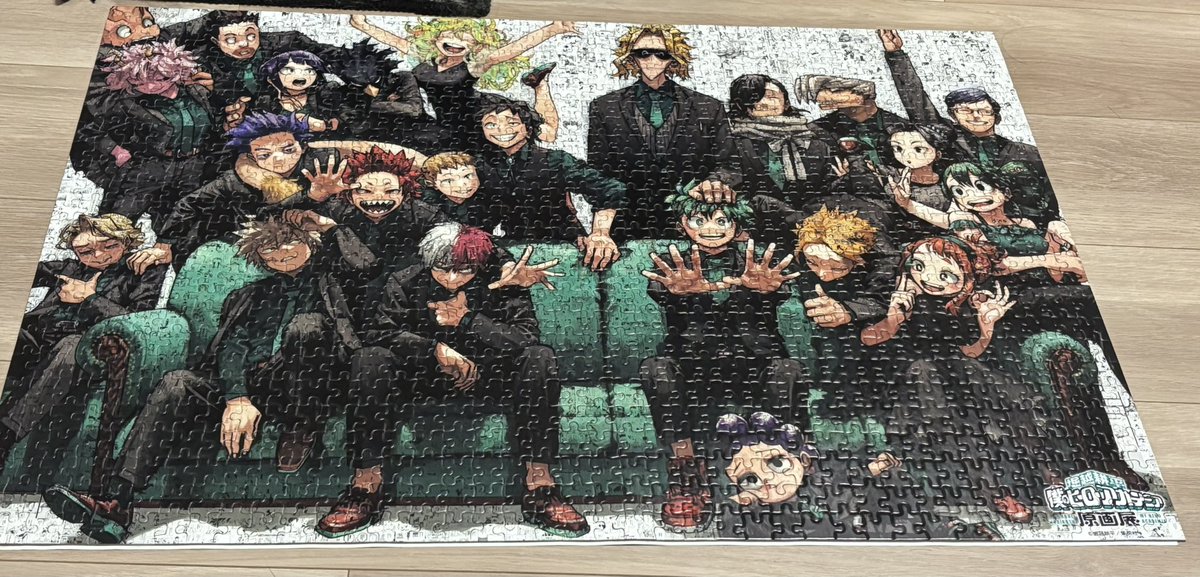 ヒロアカ1000ピースのパズル終わった…長かった…！ #ヒロアカ #原画展