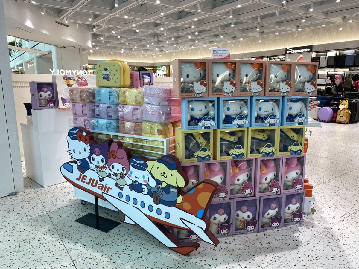 チェジュ航空×サンリオの激かわコラボを空港内で発見💡サンリオキャラ