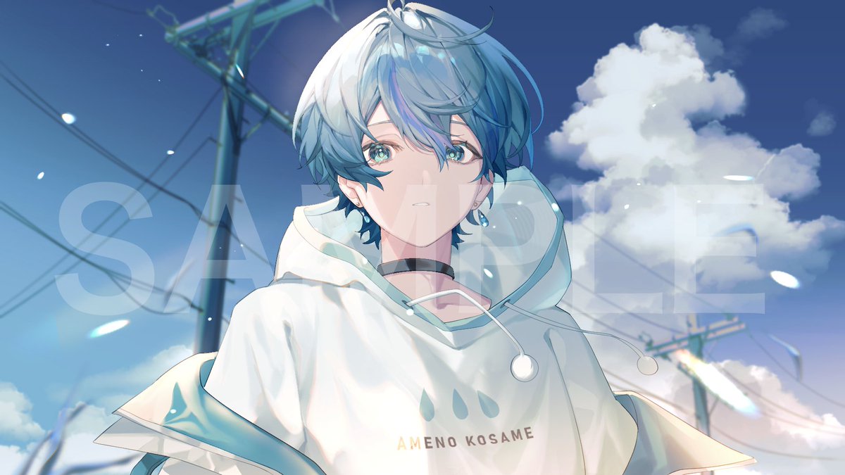 雨乃こさめ様の「Summering」歌ってみたサムネイルイラストを描かせて