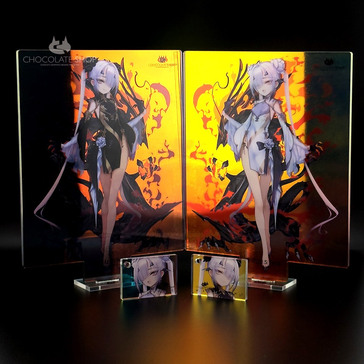 白チーパオセットには 多層印刷「アクリルカレイドフレーム 白チーパオ