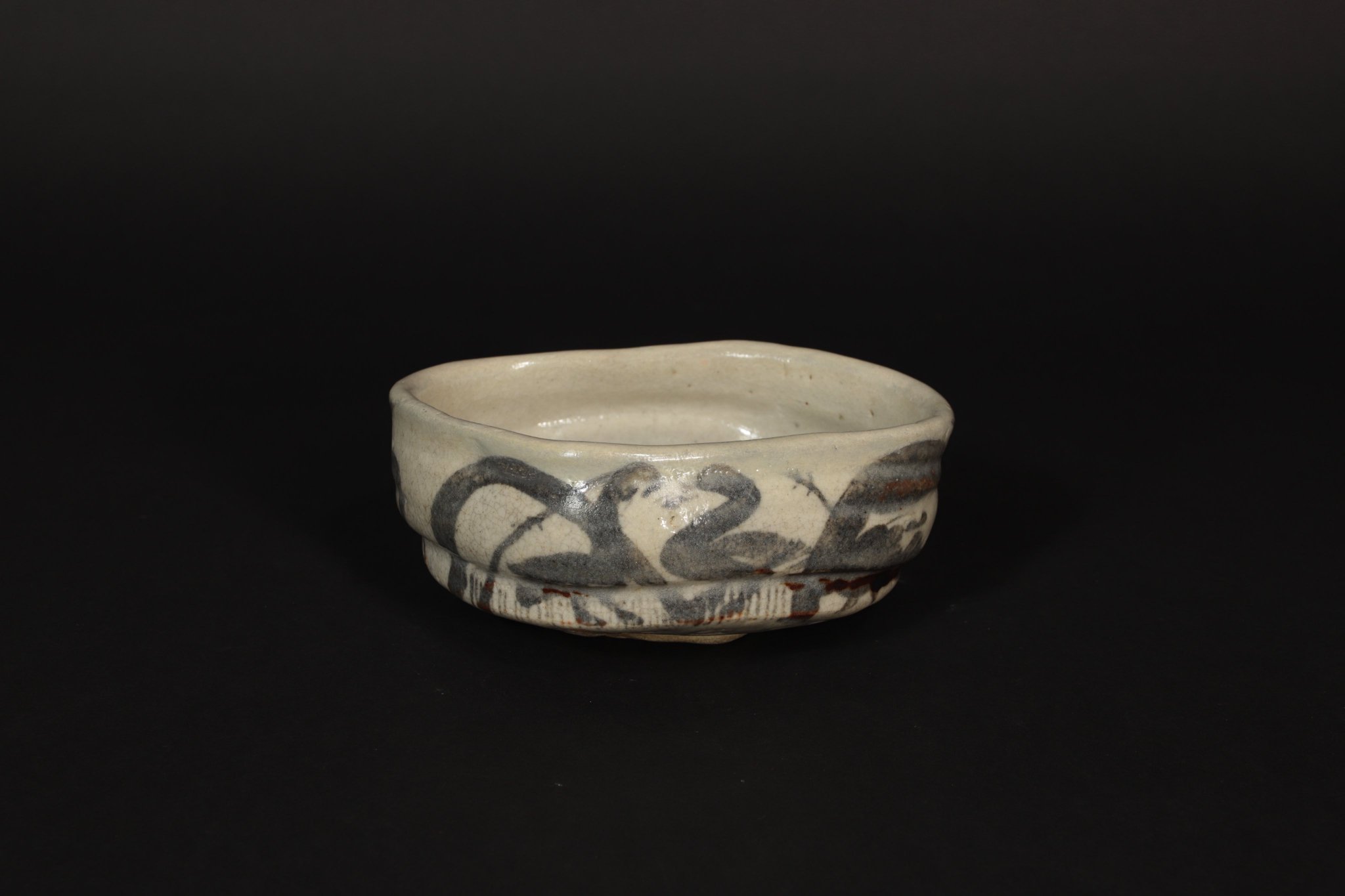 発掘品古い自然灰秞お茶椀 【公式通販】