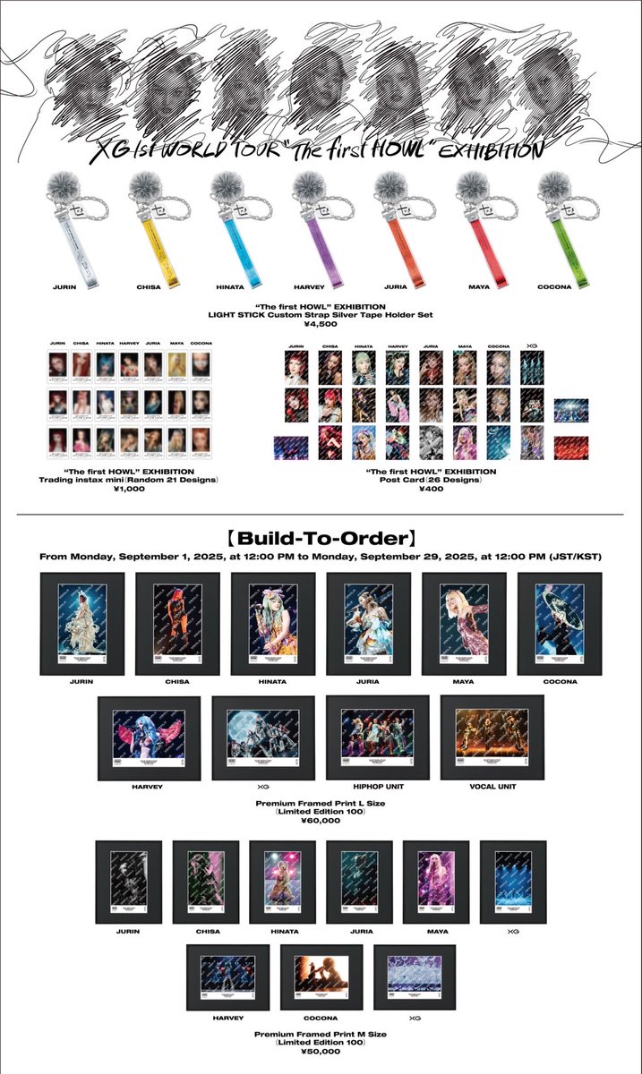 Official Merchandise Lineup for the XG 1st WORLD TOUR “The first