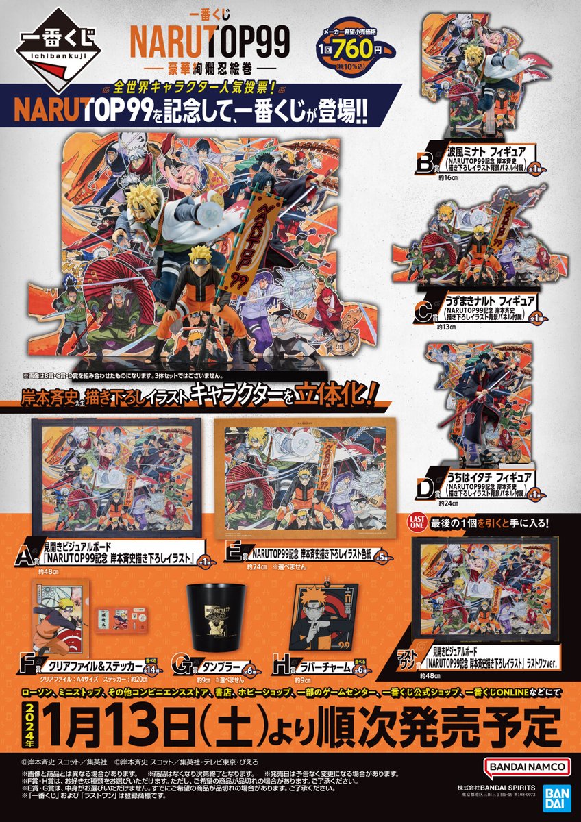 ◤全ラインナップ公開◢ 【一番くじ NARUTOP99 -豪華絢爛忍絵巻