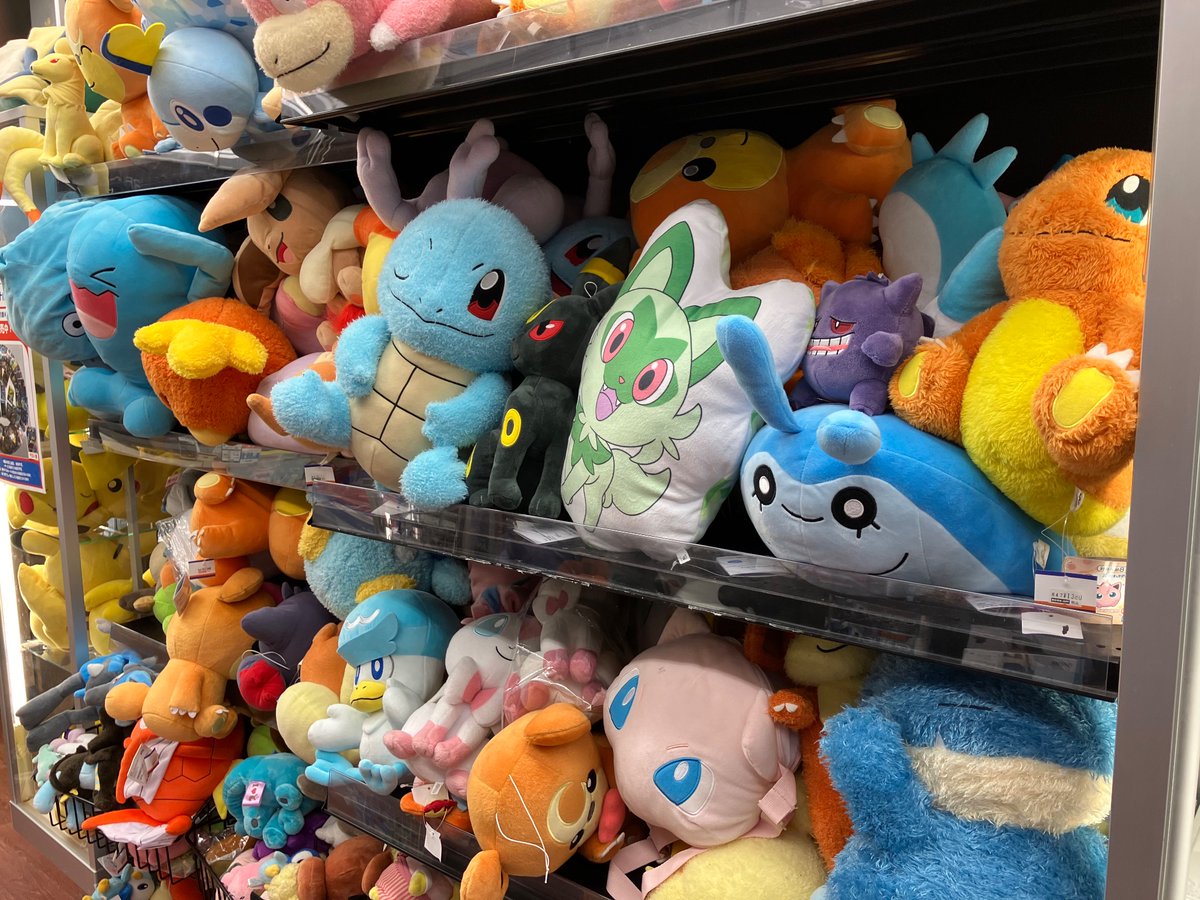 当店1階フロアにてポケモンぬいぐるみを多数展開中🧸 買取も強化中