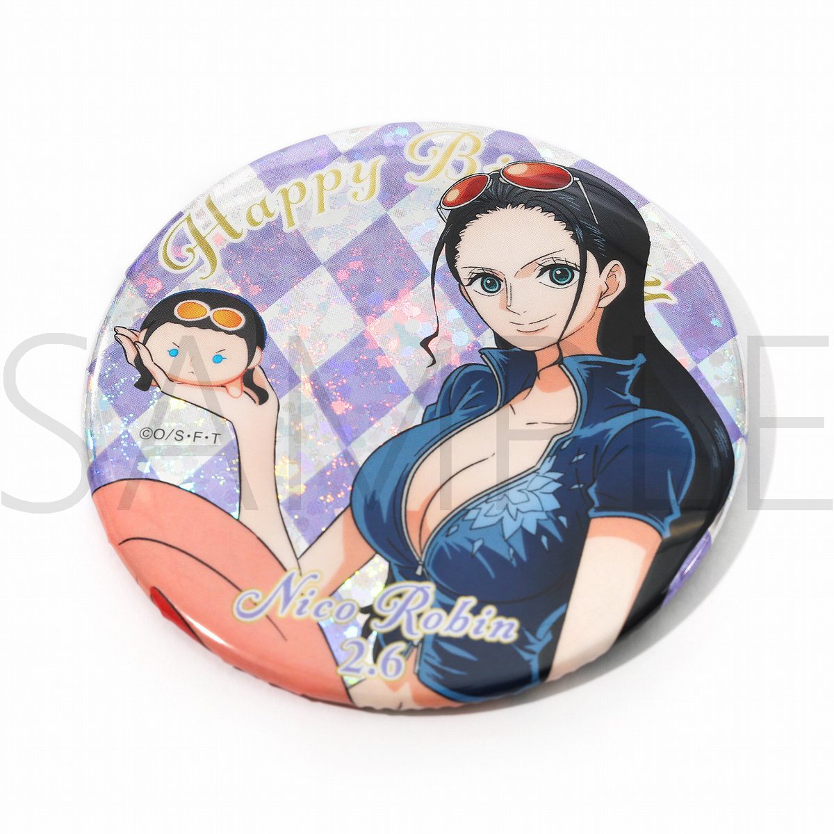 新商品】麦わらストア限定 ワンピース バースデーホログラム缶バッジ