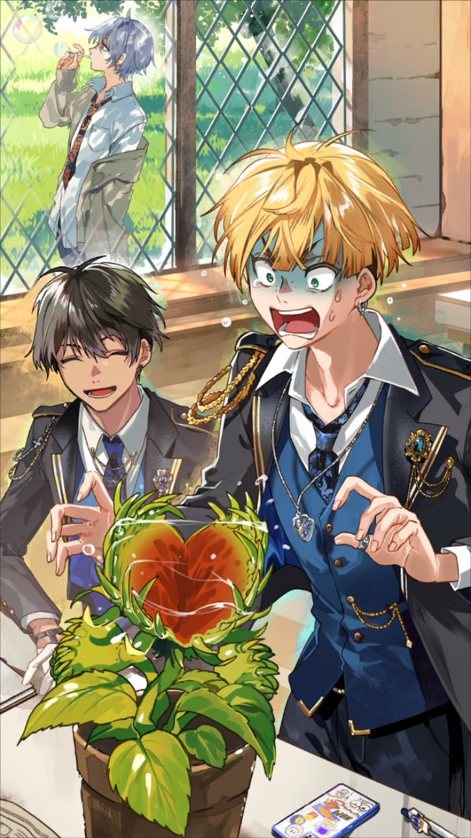 絵札SSR 【騒がしい授業風景】水属性💧 歩二 魁斗 ルーカス・エラント