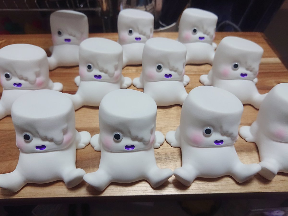 🤍新作ソフビ🤍 アンデッドマシュマロ ・プレーン ・焼きマシュマロ