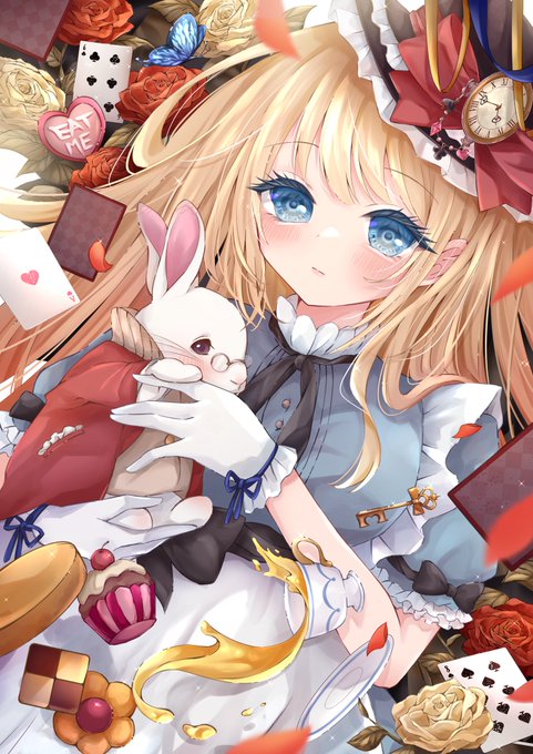 アリス ,時計ウサギ 「不思議の国のアリス#イラスト #illustration