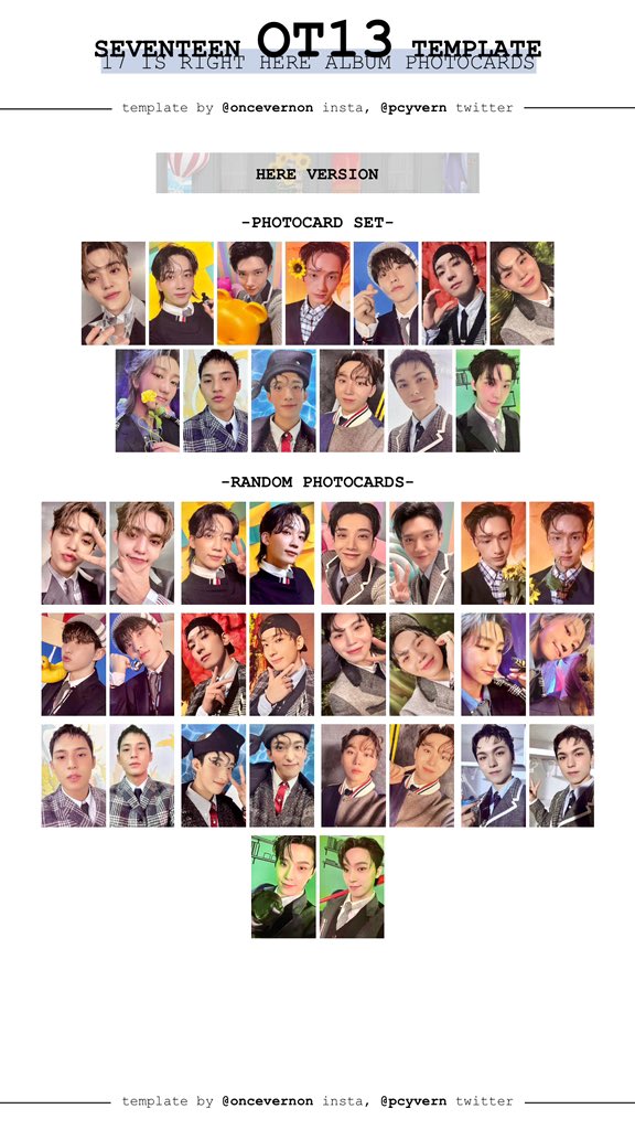 seventeen 17 is right here regular here and hear version photocard