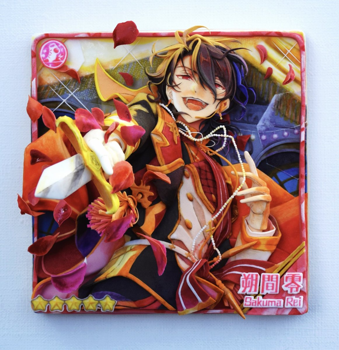 あんスタ手描き立体クッキー お菓子で作ったオペレッタ衣装の朔間零さん🌹