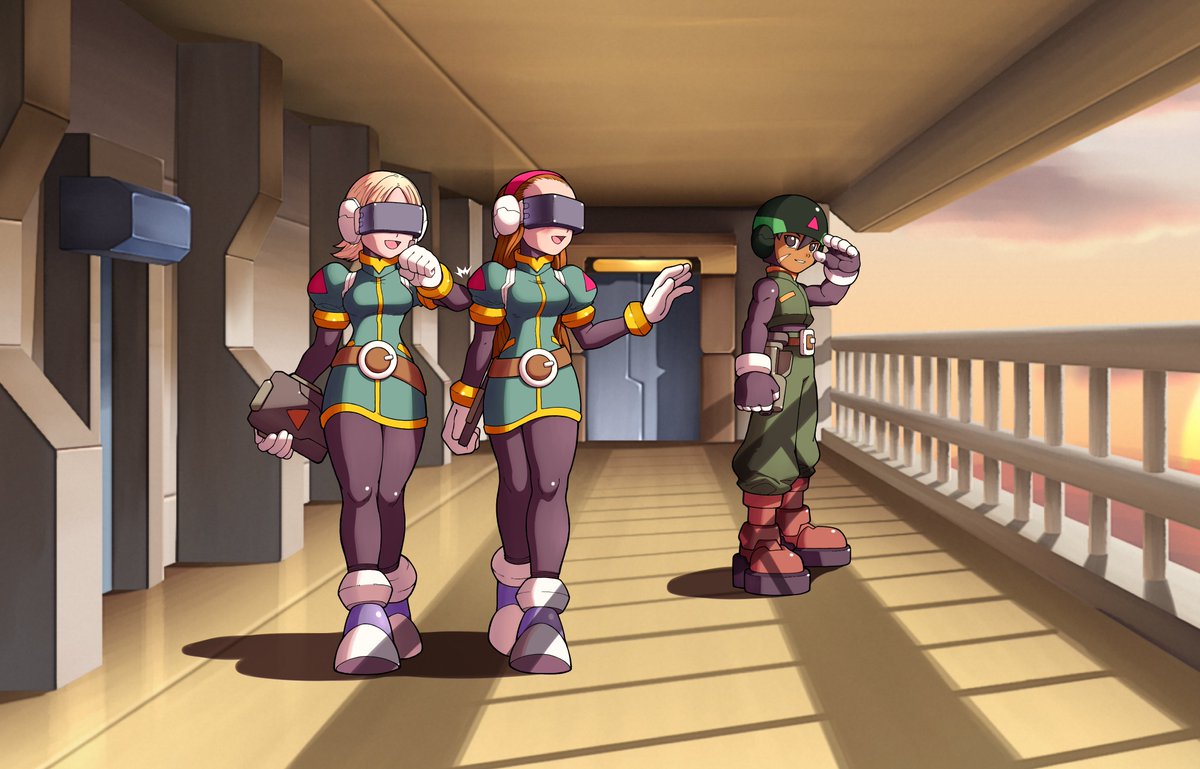 Sunset at the resistance (Rouge, Joan, and Sev) commission by